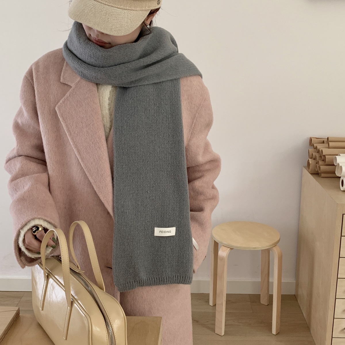 清新校园氛围流行ins网红同款平价通勤极简糖果秋冬围巾保暖百搭详情24