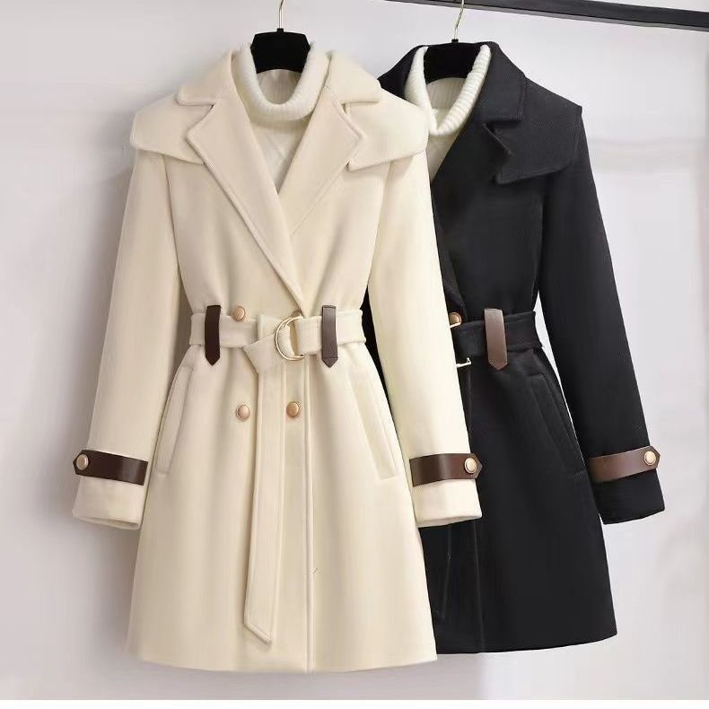 The 2022 new winter mid-length woolen coat for women is a Korean-style thickened woolen overcoat that can hide flaws and make one look slimmer Application Scenario