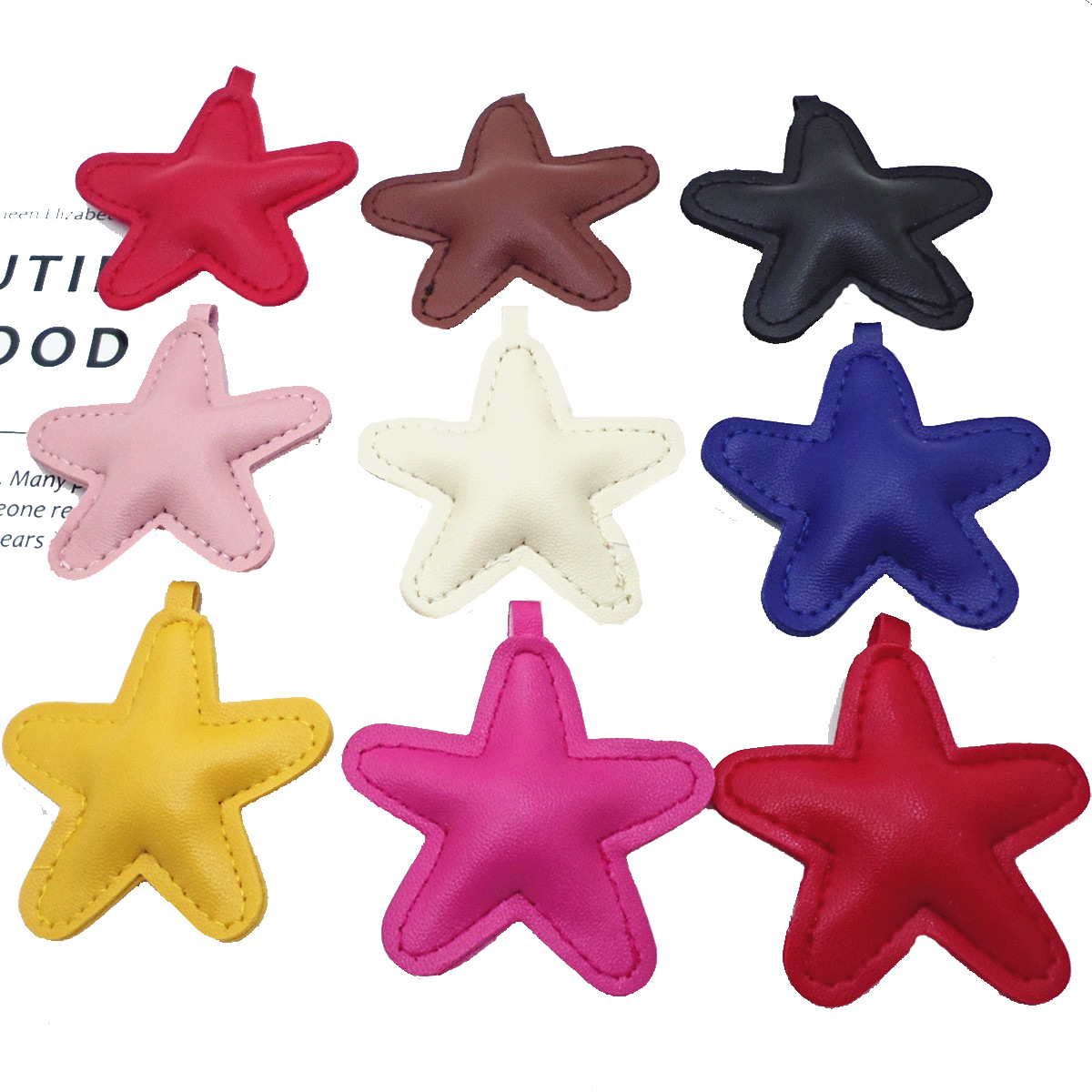 PU leather phone cases, bags, clothing, keychains, pendants, bubble sponge, heart-shaped five-pointed stars, DIY accessories
