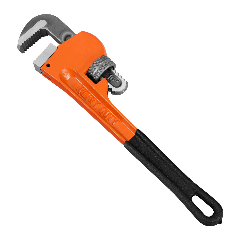 Repair heavy-duty pipe wrenches, disassembly wrenches, plastic-coated handles, 10-inch short forged pliers, tools, labor-saving household hardware Item Picture