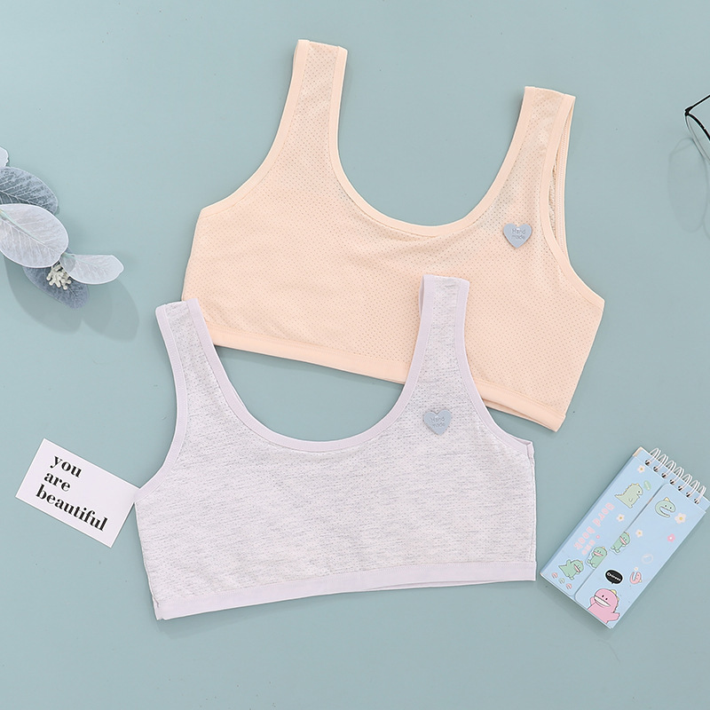 New girl underwear women's one piece pneumothorax pad pure cotton inner anti-leakage fixed cup vest bra Application Scenario