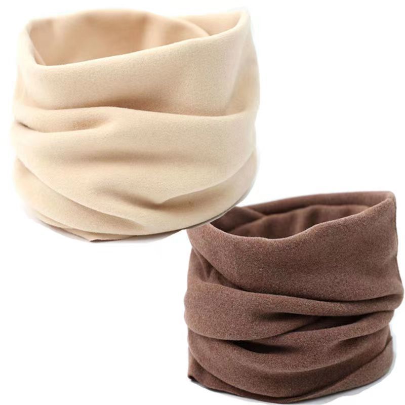 Heating velvet, De Rong, Jia Rong, thickened neck cover, warm and windproof, neck protection cover, solid color for men and women, autumn and winter