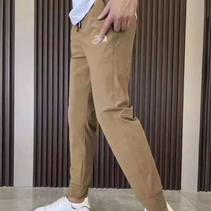 2023 Summer New letter-patterned ice silk quick-drying trendy ultra-thin men's trousers for students and youth casual petite feet details Picture