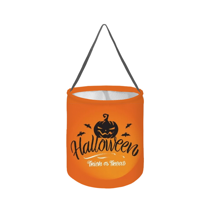 Customized children's Halloween candy bags decorated with led pumpkin lighting props for cross-border Halloween candy bag collection Item Picture