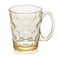 家用玻璃杯子套装/彩色带把玻璃杯/饮料杯啤酒杯6只装白底实物图