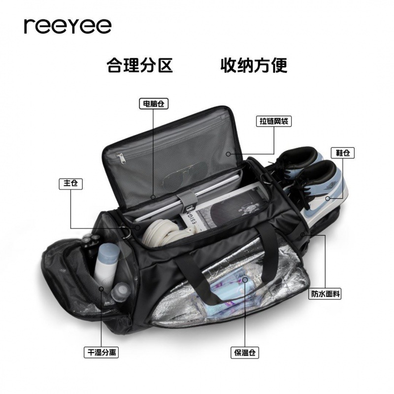 reeyee男士便携商务休闲多功能健身手提出差旅游训练包登机户外