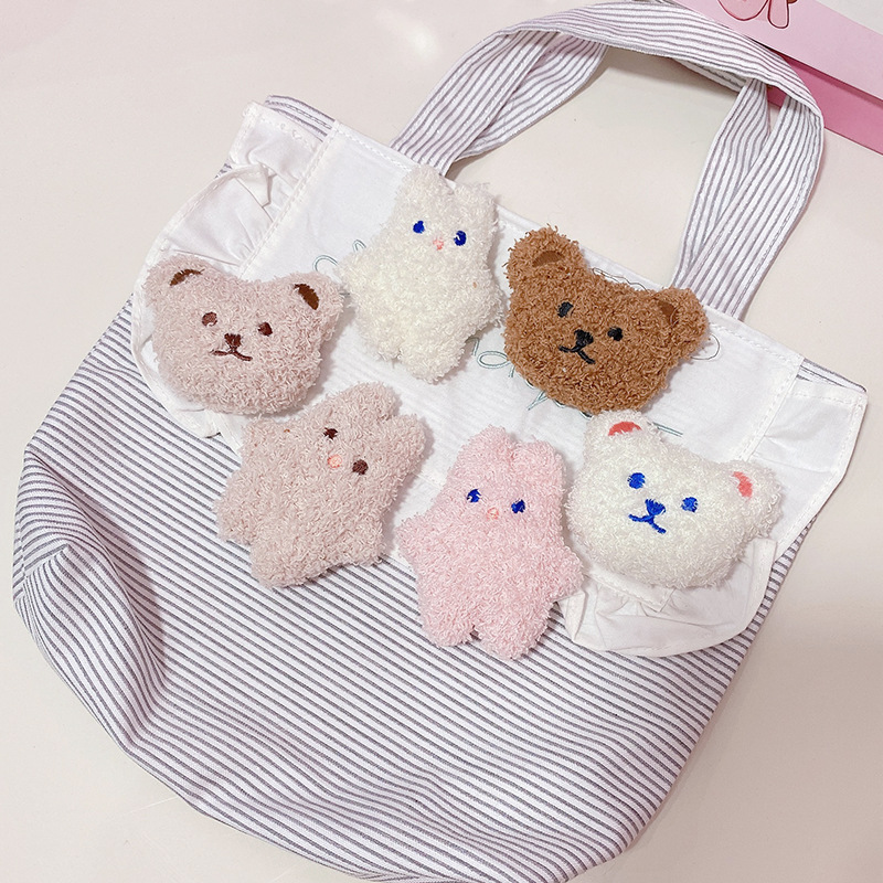Cute Fluffy Little Doll Accessories Diy Handmade Cartoon Bear Rabbit Bag Shoes, Socks And Hats Clothing Accessories Brooch
