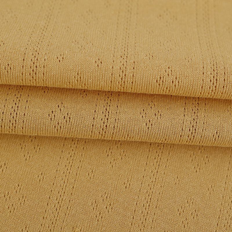 Combed pure cotton vertical striped four-point hollowed-out jacquard fabric, summer baby and children's thin one-piece outdoor wear and crawling wear fabric Specification image