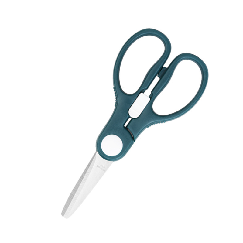 Baby food scissors, children's stainless steel small scissors, vegetable and meat food tools, baby and infant food scissors, portable to take out Item Picture