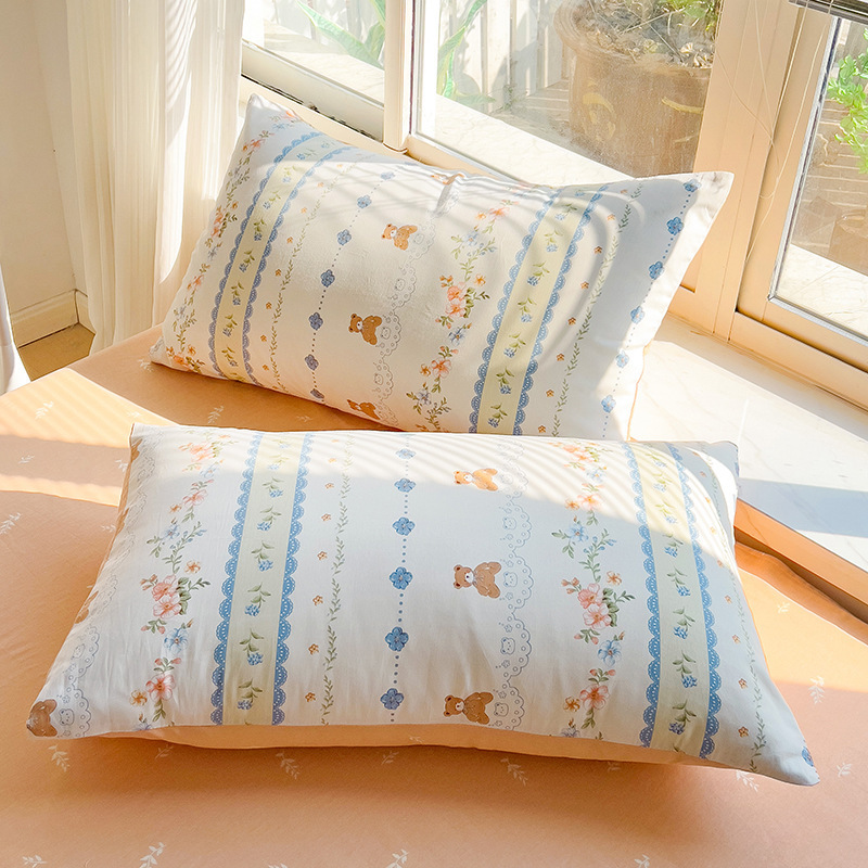 Cotton Twill [13070Ins] Single Pillowcase A Pair Of Envelope Printed Cotton Bedding Factory Direct Supply Application Scenario