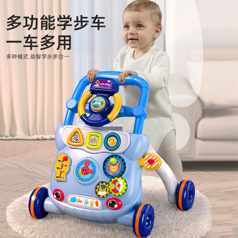 跨境热销婴儿学步车玩具儿童音乐滑行宝宝防侧翻多功能手推助步车