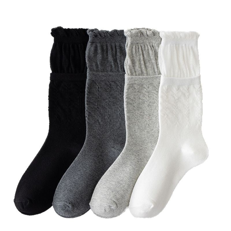 Sock stall, one-piece consignment, pile of socks, women's spring and summer thin socks, women's miu mid-calf socks, Japanese lace socks, white JK women's summer thin style one-piece consignment Item Picture