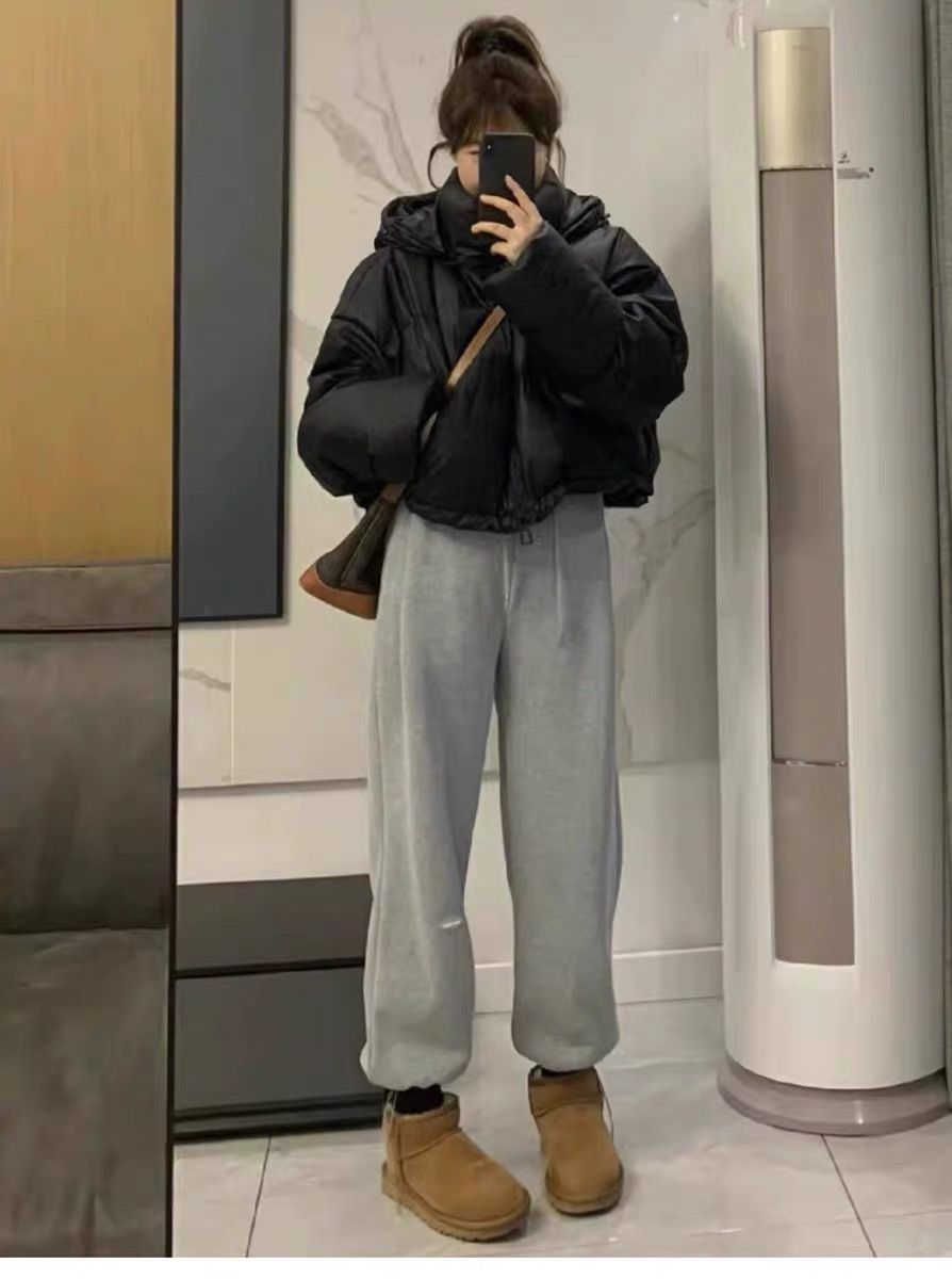 短款羽绒服女2025新款韩版小个子高腰加厚宽松面包服白鸭绒冬外套详情20