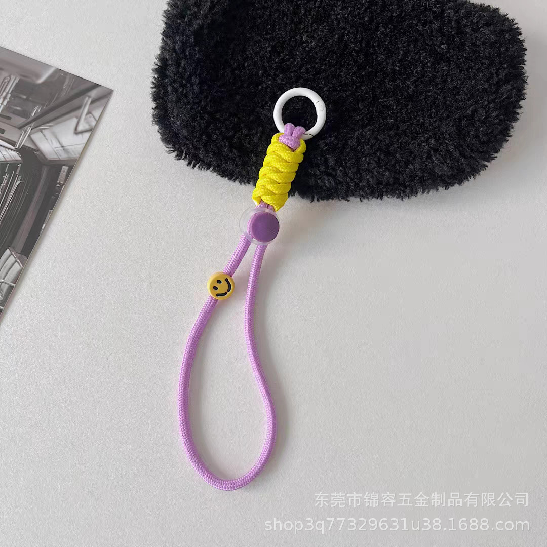 新款撞色手工编织创意碗带绳 手机挂绳日系手机绳防丢可调节相机详情7