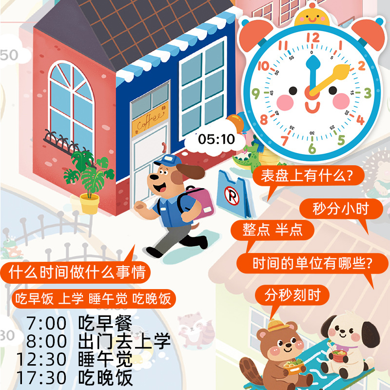 龟兔赛跑知识训练时间启蒙3-6岁反应力观察力兴趣培养桌游卡玩具产品图