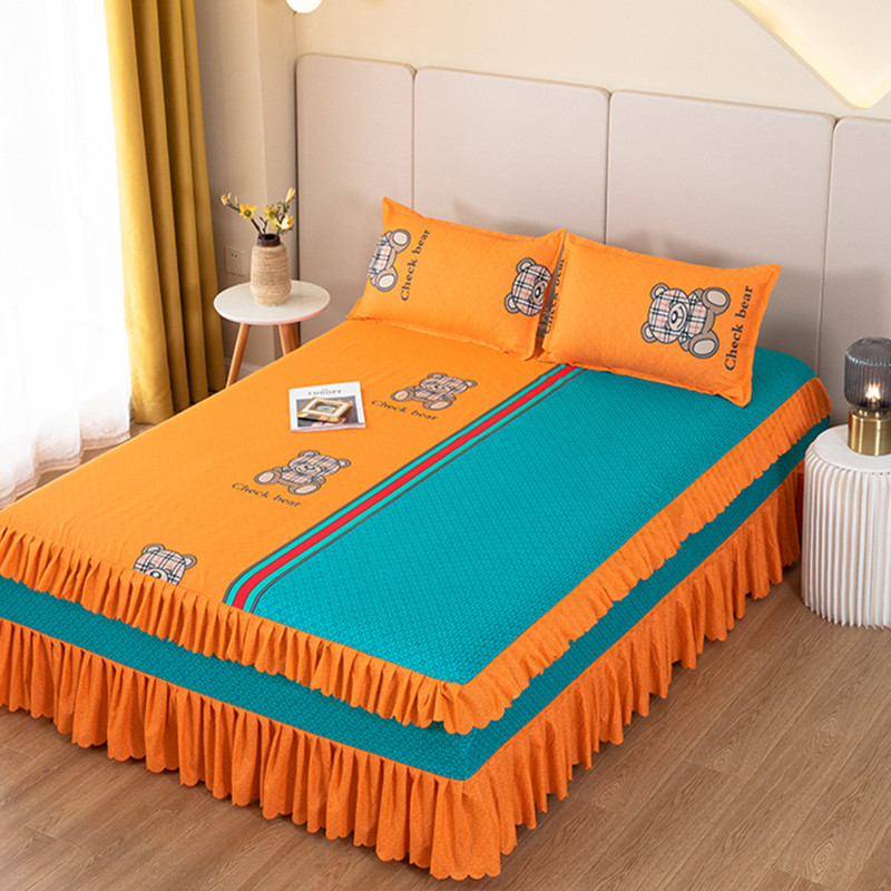 Korean-style bed skirt, bedspread, single princess-style bed skirt, bed cover, bed hat, no pilling, no shrinkage, simple double, 1.8 meters