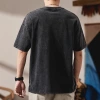 American streetwear brand's latest washed short-sleeved T-shirt for men's summer, a pure cotton casual half-sleeved cool and stylish Instagram casual T-shirt Application Scenario