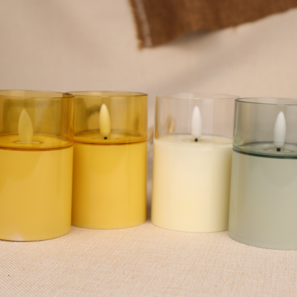 Factory supply: Small-scale wholesale of led electronic candles, acrylic cup-shaped 3D bullet head simulation smokeless flame Specification image