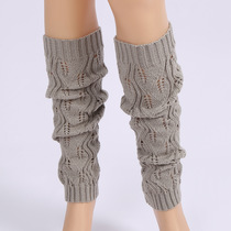Cross-border wholesale wool knitted hosiery mid-tube over-the-knee leg cover pile pile hosiery autumn and winter leg warmers yoga hosiery leg cover