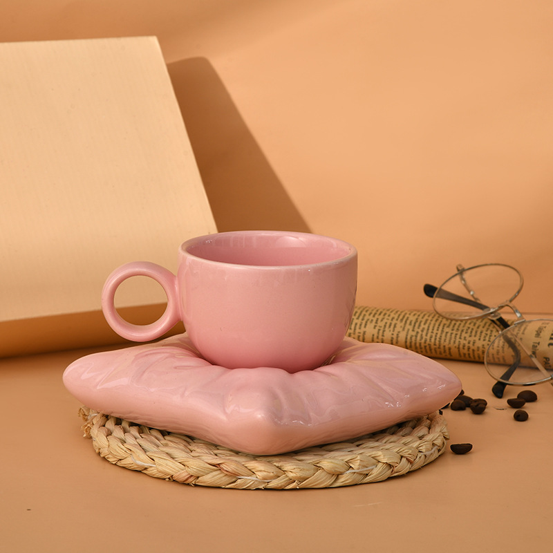 创意马卡龙枕头包咖啡杯下午茶杯 男女同款家用个性早餐牛奶杯详情图5
