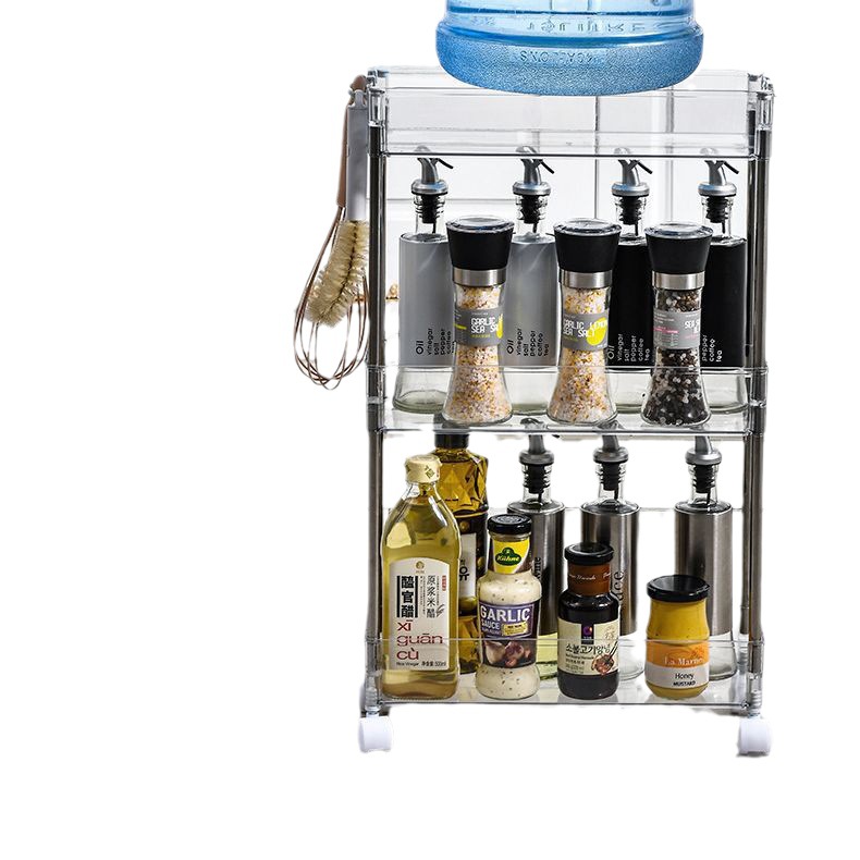 Cross-Border Pet Kitchen Shelf Transparent Condiment Storage Shelf Bathroom Portable Multi-Layer Storage Shelf Shelf Item Picture