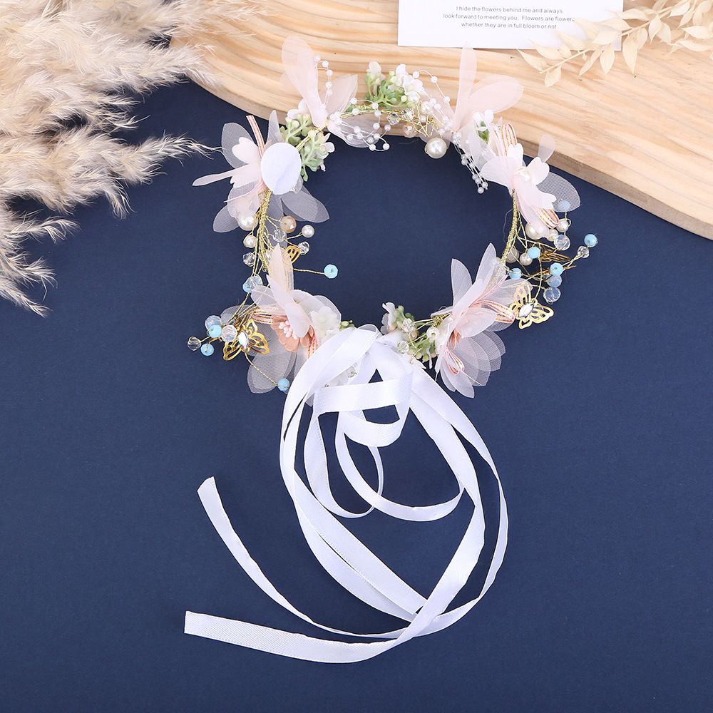 Korean Version Of Super Fairy Princess Mori Flower Fairy Headdress Ins Simple Sweet Princess Hair Band Children Accessories Wholesale