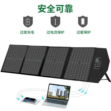 100W折叠太阳能包18V光伏折叠板快充储能电源配套太阳能电池系统详情图2