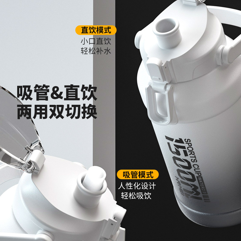 Enermei 316 stainless steel vacuum insulated cup, large-capacity portable sports heat and cold preservation water bottle, 2024 new model details Picture