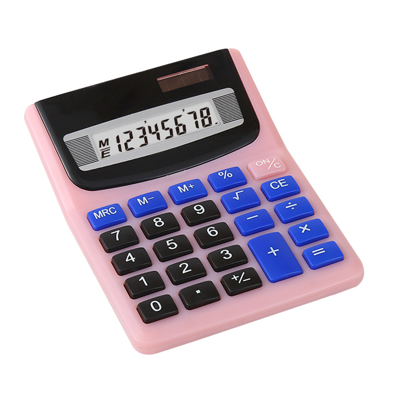 Factory direct supply of candy-colored, cute and portable 8-digit mini office and student calculator Specification image