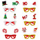 亚马逊新款圣诞眼镜儿童成人圣诞节装饰品拍照道具弹簧派对眼镜框图