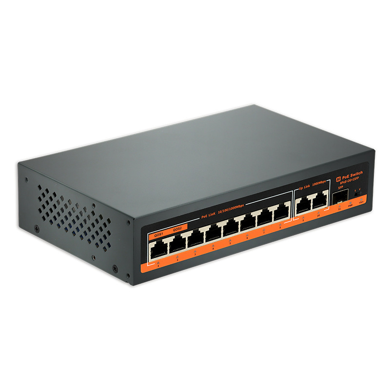 8-port + 2-port Gigabit POE Switch Ethernet network switch monitoring Yiwu Small Commodities Wholesale G0821GB details Picture