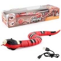 New strange prank toy reptile remote control rattlesnake sensing cobra silver ring snake funny toy
