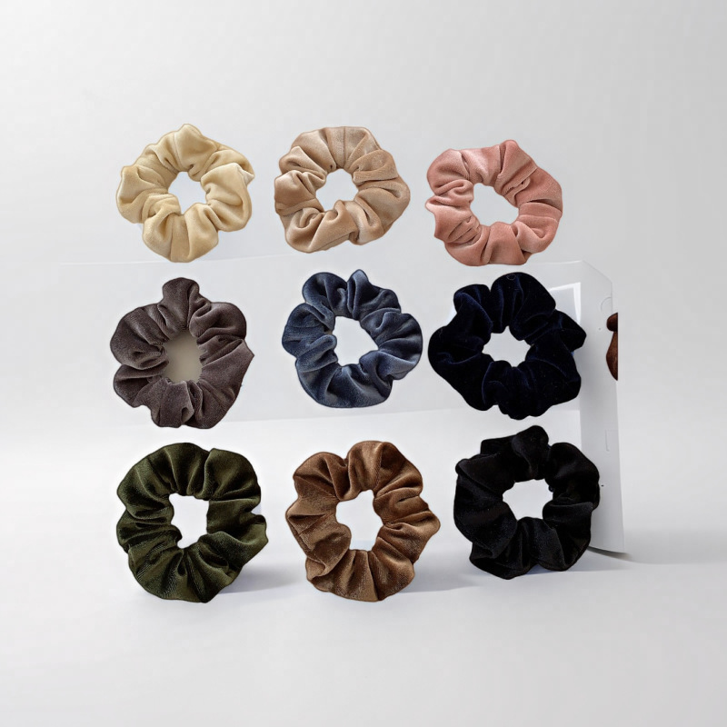 Korean velvet hair bands, women's retro large intestine hair bands, hair ties, fat intestine hair accessories, leather band hair ties, hair ties, hair accessories details Picture