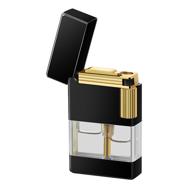 Double-flame transparent gas chamber direct-flush open flame conversion metal lighters can be delivered on AliExpress, popular lighters in Europe and America Item Picture