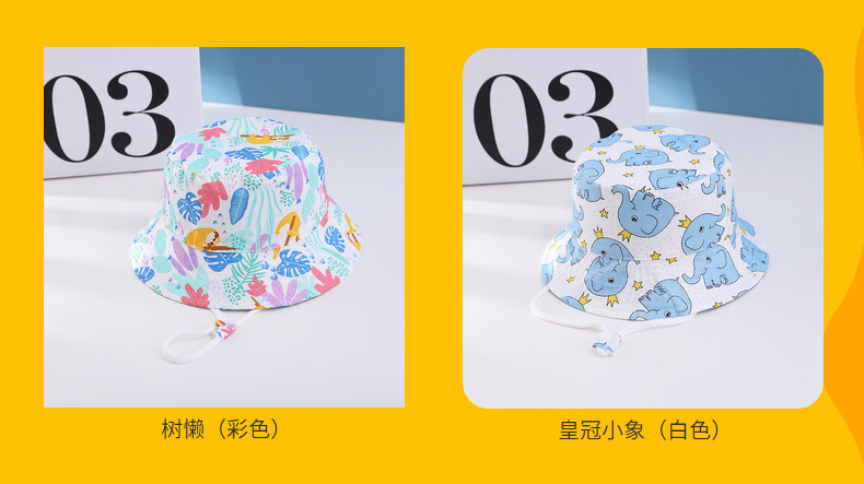 四季款宝宝渔夫帽印图案跨境尺码舒逸 优选4卡通盆帽遮阳儿童帽子详情12