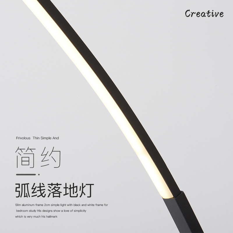 Floor lamp, sofa, corner LED decorative light, designer style, Nordic minimalist bedroom, ins atmosphere fishing light details Picture