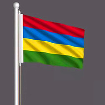 4号毛里求斯旗帜3*5英尺90*150cm毛里求斯国旗涤纶旗帜支持