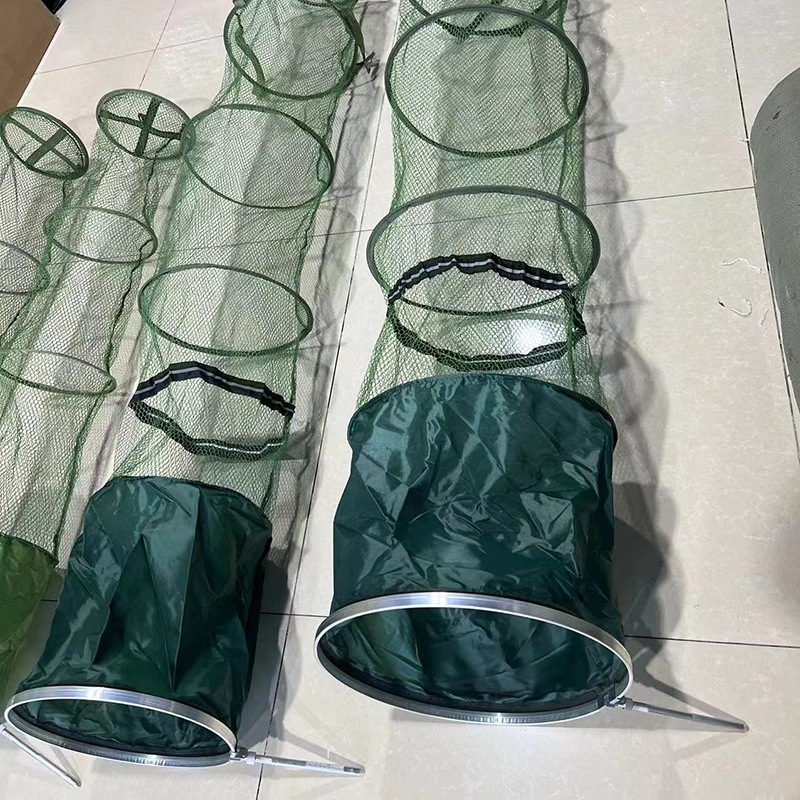 Fish protection round aluminum ring night fishing small fish protection simple fishing protection net bag fishing gear fish protection details Picture