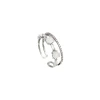 Light luxury hot girl ring, women's niche high-end, individual and trendy zircon diamond index finger ring, simple open-mouth jewelry wholesale Item Picture