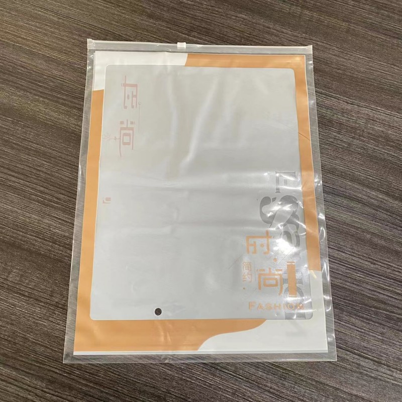 Spot General Zipper Bag Spring With Printing Transparent Ziplock Bag New Punching Film Clothes Plastic Bag details Picture