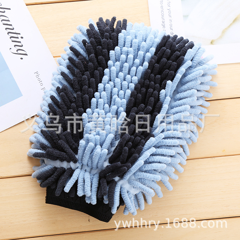 [Hold Jia] Increase Encryption Thickening Color Chenille Car Wash Gloves Suction Ash Cleaning Decontamination Function Application Scenario