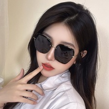 墨镜女夏季防紫外线眼镜大圆脸网红2023新款时尚韩版太阳镜