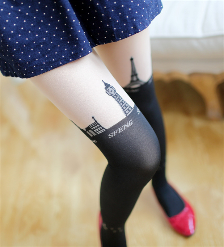 Sock street stall, one-piece consignment, Spring and autumn love, pure desire, patchwork fake mid-high calf socks, cartoon ins pantyhose, silk stockings, one-piece consignment for women Application Scenario
