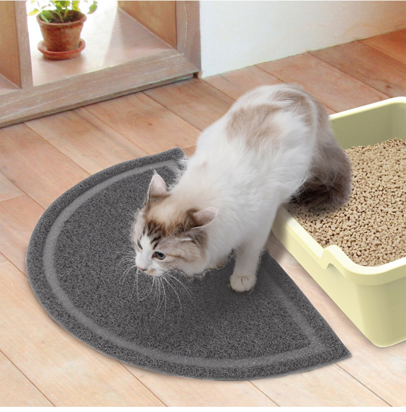 半圆型猫砂宠物垫子pvc脚印跨境OEM