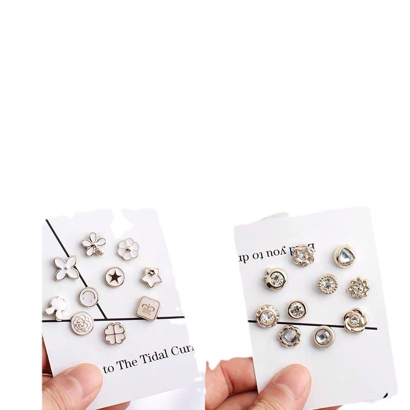 Anti-glare buckle, cute and high-end decoration for women, fixed neckline, clothes, pearl brooch, accessories, anti-glare brooch Item Picture
