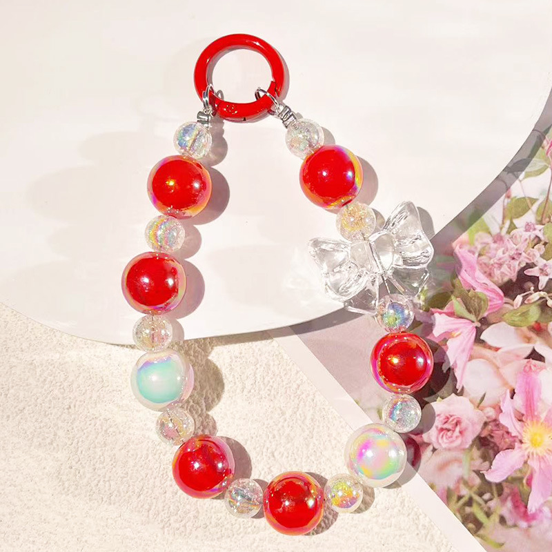 Colorful Shell Candy Color Wings Love Beaded Mobile Phone Chain Handbag Jewelry Pendant Key Pendant Specification drawing