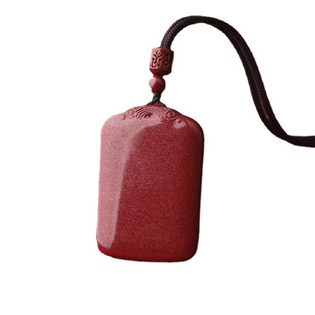 High-content cinnabar Wushi brand pendant for men, a zodiac year pendant, natural raw ore purple gold sand necklace, a gift for women Item Picture