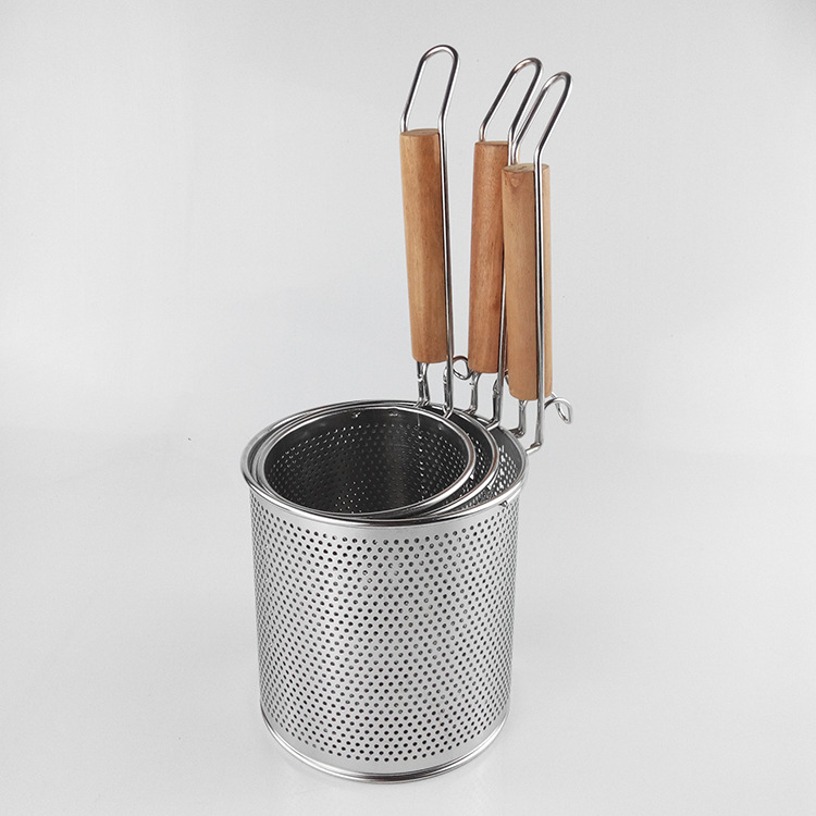 Stainless steel perforated vermicelli strainer, vermicelli cooking and scooping strainer, spicy hot pot strainer, commercial hot pot vermicelli strainer Specification image