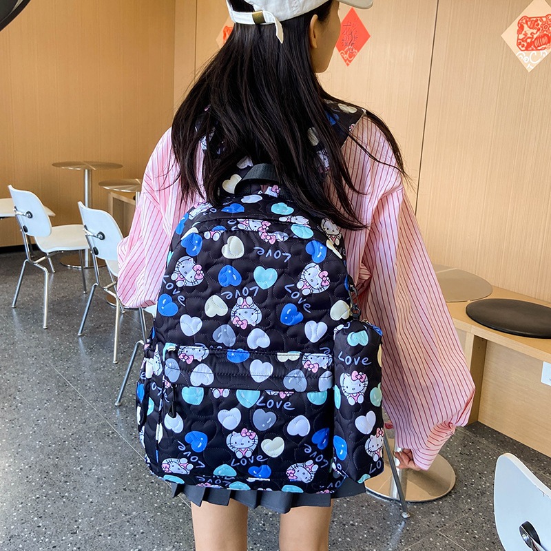 The 2024 new Japanese-style ins backpack for junior and senior high school students features a large-capacity backpack with a unique design sense details Picture