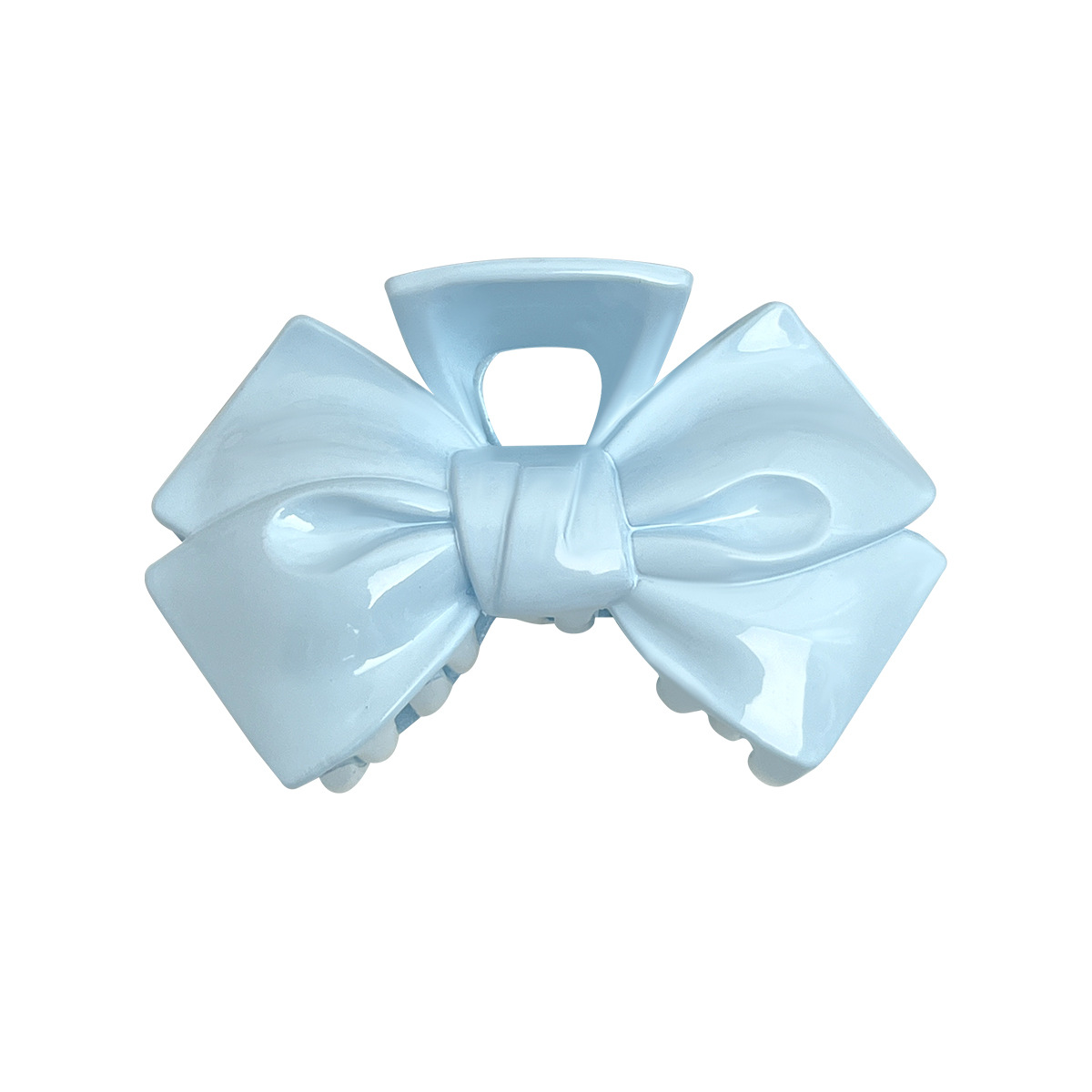 The ice-clear mint blue grab clip is super ethereal and sweet for a girl. The bow, five-pointed star shark clip, and cream blue hair accessory for a girl Item Picture